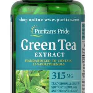 Viên uống giảm cân, thải độc Green Tea Standardized Extract 315 mg Puritan’s Pride