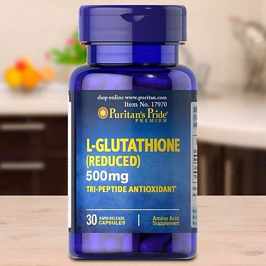 Viên uống trắng da , Glutathione Reduced 500mg , Chống oxy hoá mạnh ,  Puritan's Pride , L-Glutathione 500mg , Viên Uống Tăng Cường Miễn Dịch 30  Viên | Lazada.vn