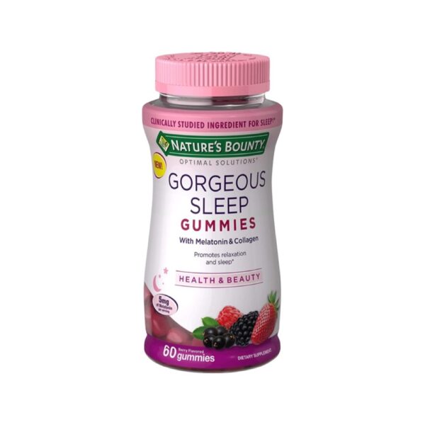 Kẹo Dẻo Giúp Ngủ Ngon Nature's Bounty Gorgeous Sleep Gummies With Melatonin & Collagen 60 viên