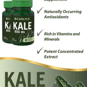 VIÊN UỐNG CẢI XOĂN KALE PIPING ROCK 800MG - 60 VIÊN