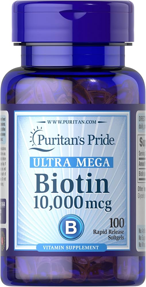 Amazon.com: Puritan's Pride Biotin 10000 Mcg, Helps Promote Skin, Hair and  Nail Health, Softgels 100 Count : Everything Else