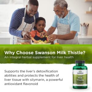 VIÊN UỐNG HỖ TRỢ THẢI ĐỘC GAN SWANSON MILK THISTLE 500MG HỘP 100 VIÊN