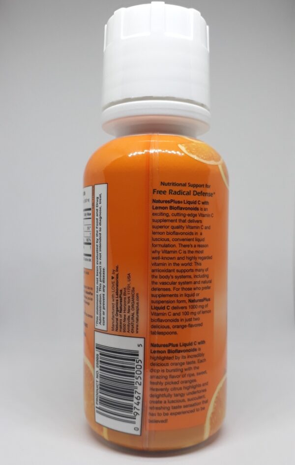 Siro Vitamin C liquid Nature's Plus 1000mg 8 FLoz