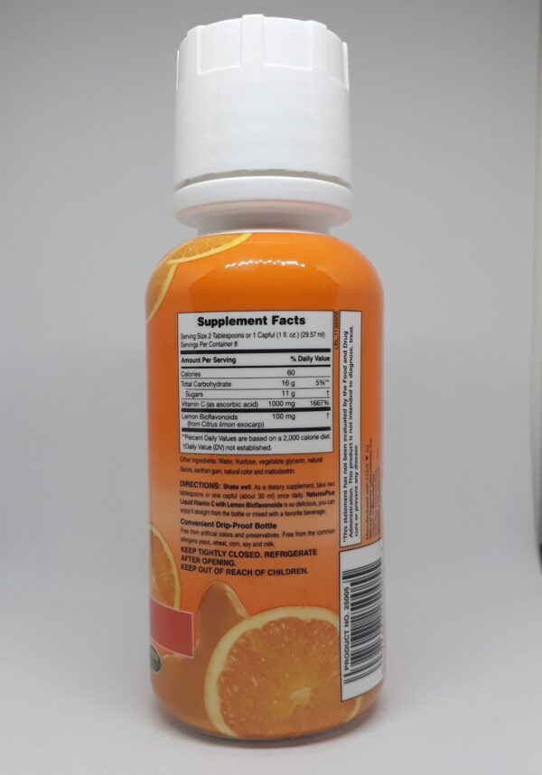 Siro Vitamin C liquid Nature's Plus 1000mg 8 FLoz