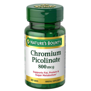 Viên Uống Hỗ Trợ Người Tiểu Đường Chromium Picolinate Nature's Bounty 800mcg 50 viên