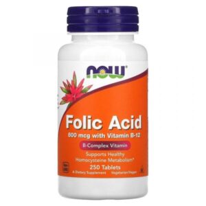 Viên Uống Folic Acid 800 Mcg Hộp 250 Viên Của Now Foods