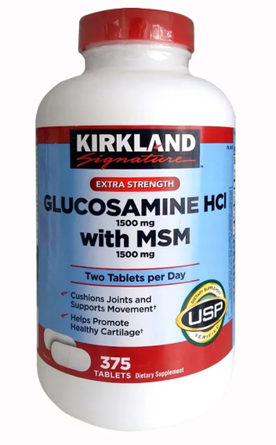 Glucosamine HCL 1500mg Kirkland With MSM 1500mg Hộp 375 Viên