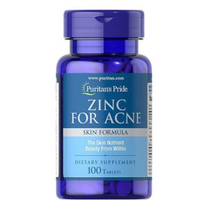 Viên uống bổ sung kẽm giảm mụn Zinc For Acne Puritan's Pride 100 viên