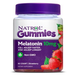 Kẹo Dẻo Giúp Ngủ Ngon Natrol Gummies Melatonin 10mg Vị Dâu