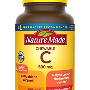 Viên ngậm Vitamin C tăng đề kháng Nature Made Chewable C 500mg 150 Tablets (Vị cam)