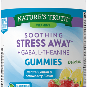 KẸO DẺO GIẢM STRESS CHO NGƯỜI LỚN - GUMMIES STRESS SUPPORT + GABA + L-THEANINE (NATURE'S TRUTH) 48 VIÊN