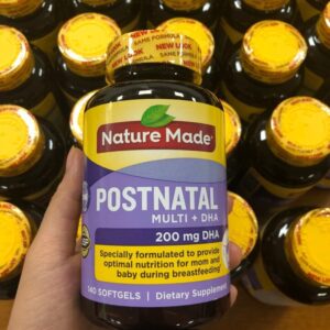 Vitamin Cho Phụ Nữ Sau Sinh Và Cho Con Bú Nature Made Postnatal Multi DHA 140 viên (Mẫu mới)