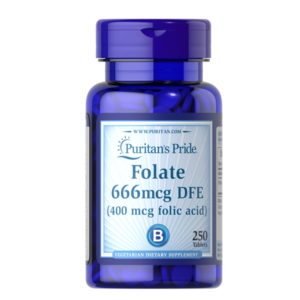 Viên Uống Hỗ Trợ Thiếu Máu Puritan’s Pride Folate 666mcg DFE 250 Viên