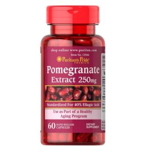 Puritan's Pride Pomegranate Extract 250mg chống nắng từ bên trong, làm trắng da trị nám