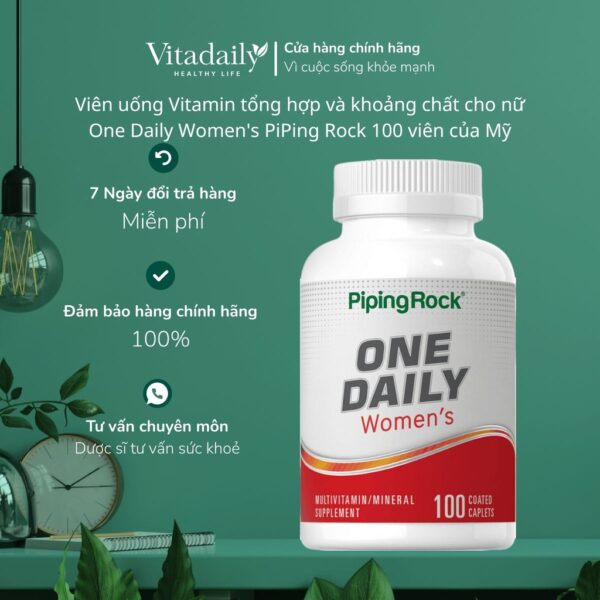 VIÊN UỐNG VITAMIN TỔNG HỢP CHO PHỤ NỮ ONE DAILY WOMEN'S PIPING ROCK - 100 VIÊN