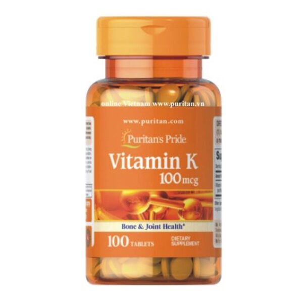 Viên uống bổ sung Vitamin K 100 mcg hộp 100 viên