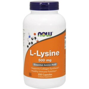 Viên uống hỗ trợ miễn dịch, tăng sinh Collagen Now L-Lysine 500mg 250 Capsules