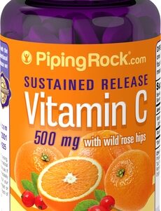 Viên uống Vitamin C tăng sức đề kháng, trắng da Piping Rock With bioflavonoids & wild rose hips