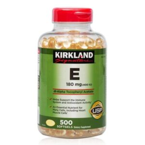 VIÊN UỐNG ĐẸP DA, NỘI TIẾT KIRKLAND SIGNATURE VITAMIN E 400 I.U 500 VIÊN