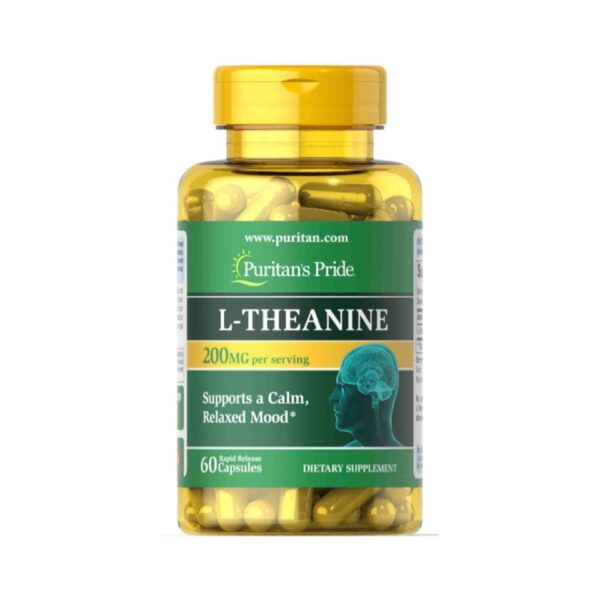 Viên uống bổ não, giảm stress - Puritan's Pride L-Theanine 200mg 60 viên