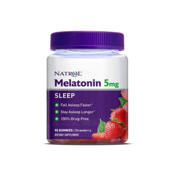 Kẹo Dẻo Giúp Ngủ Ngon Natrol Gummies Melatonin 5mg Vị Dâu