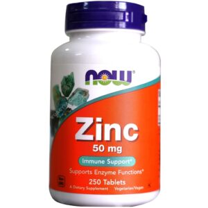 Viên uống bổ sung kẽm Zinc Gluconate 50mg NowFoods